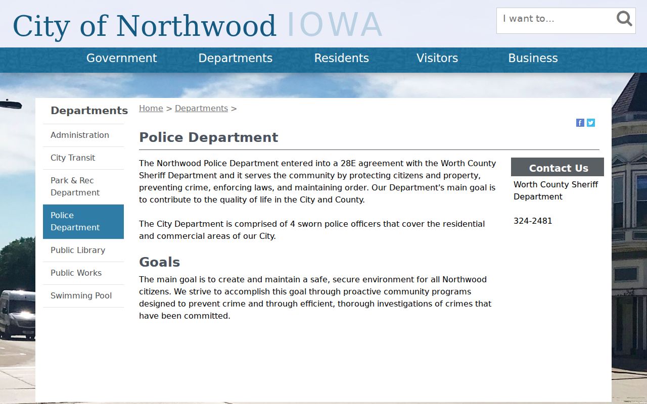Northwood warrant access through the 28E county Sheriff route